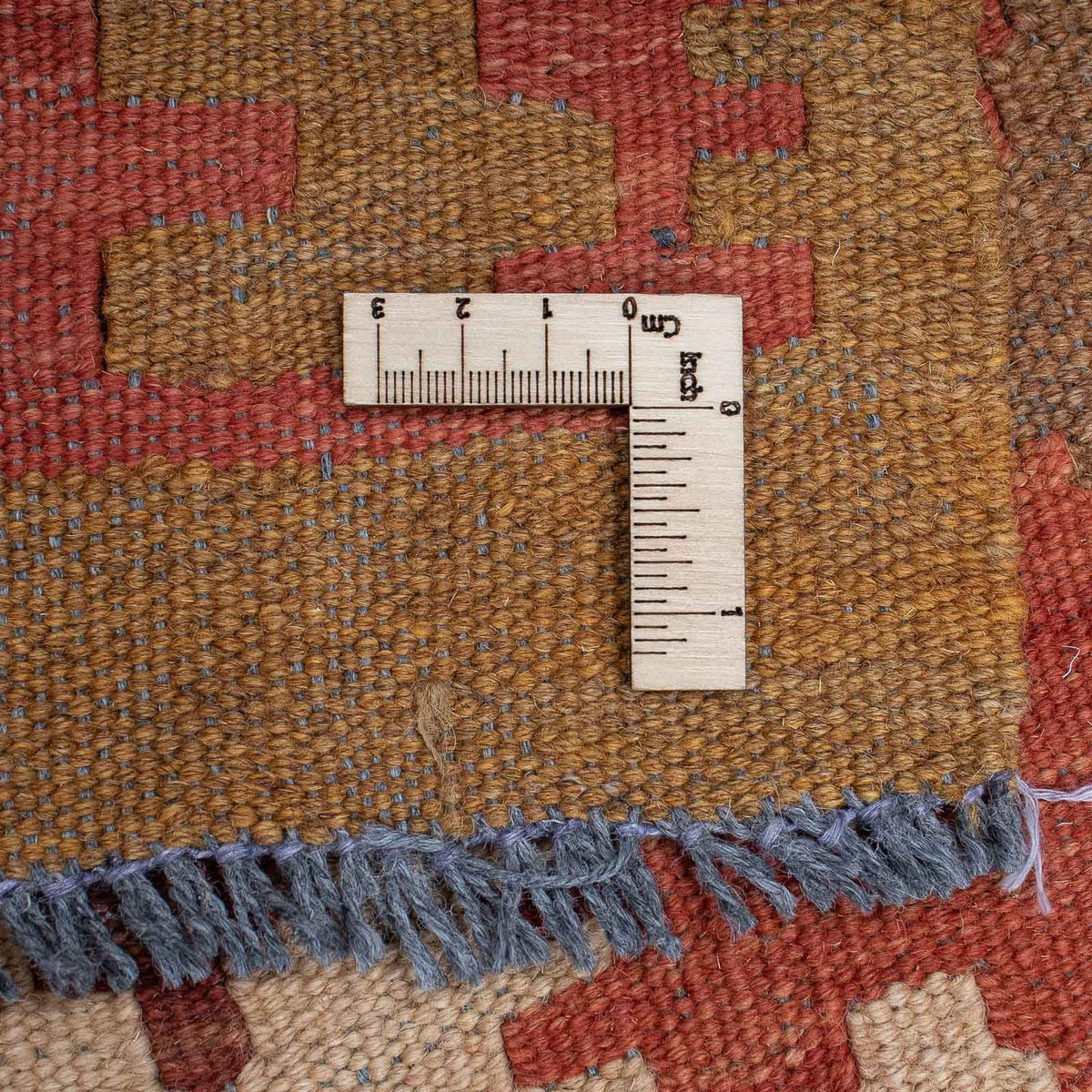 Løber Kelim Carpet - Splash - 323 x 90 cm - lysrød