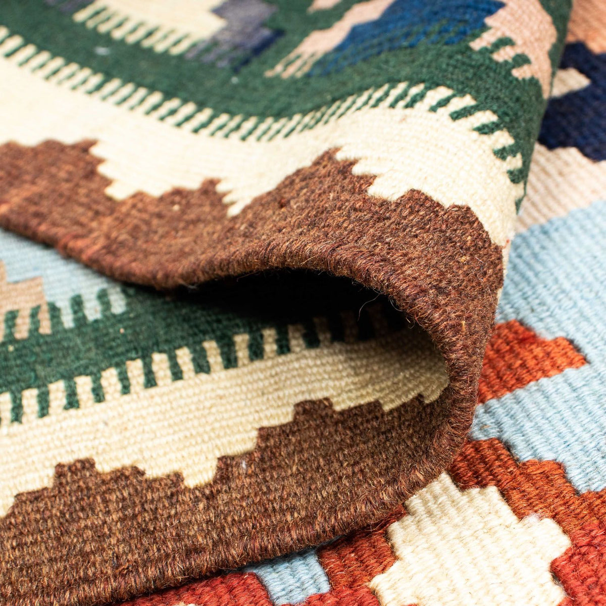 Kelim-tæppe - orientalsk - 203 x 150 cm - beige