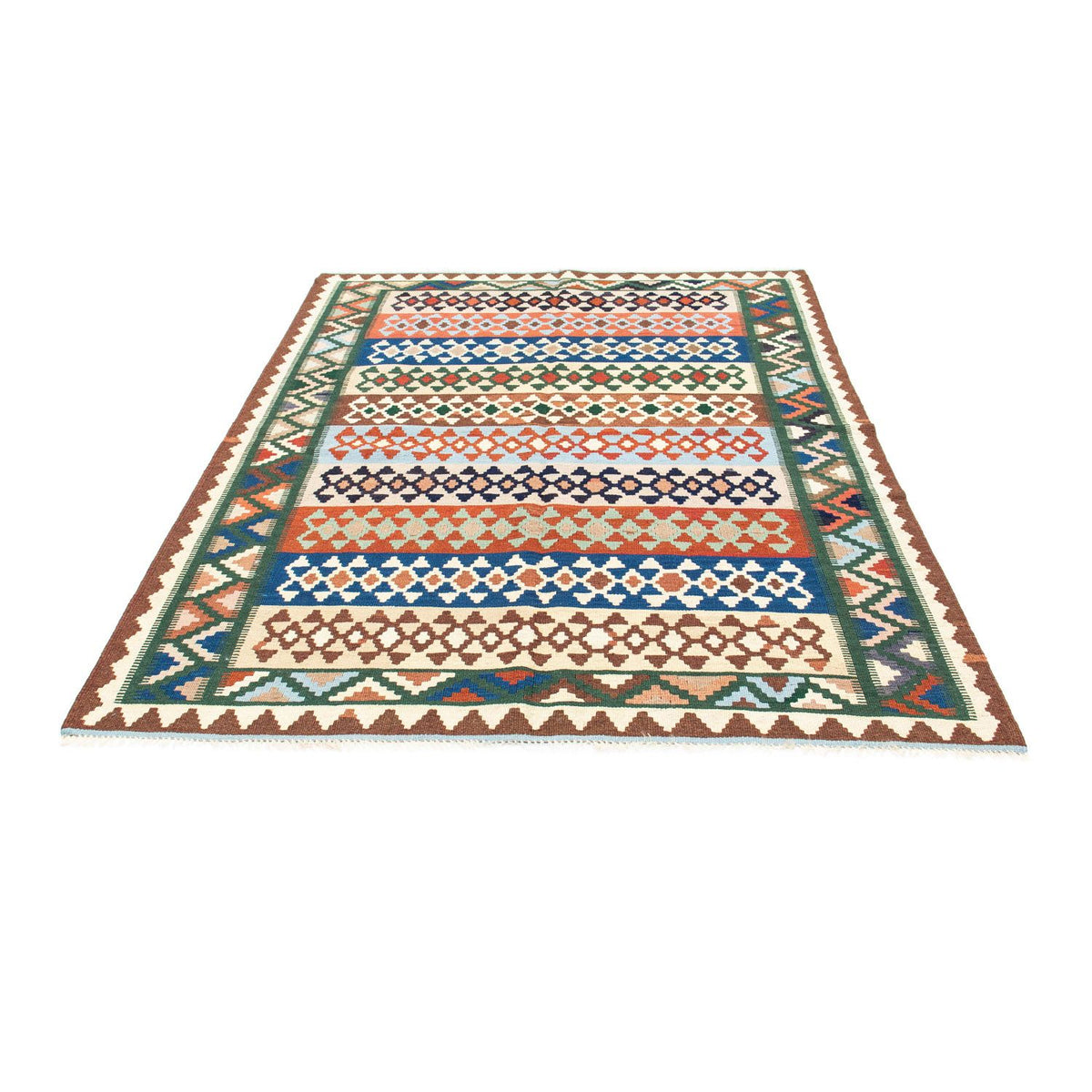 Kelim-tæppe - orientalsk - 203 x 150 cm - beige