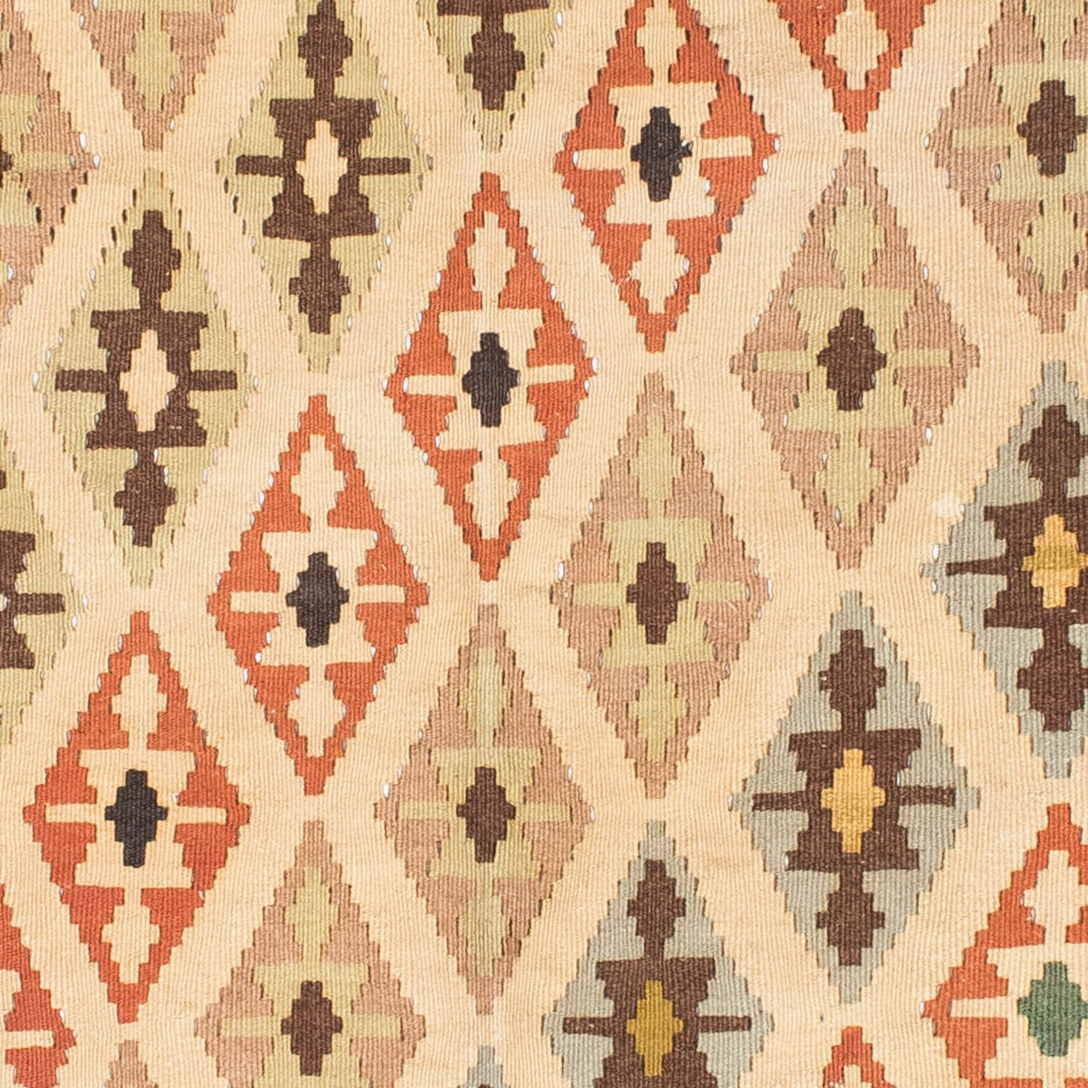Kelim-tæppe - orientalsk - 190 x 144 cm - beige