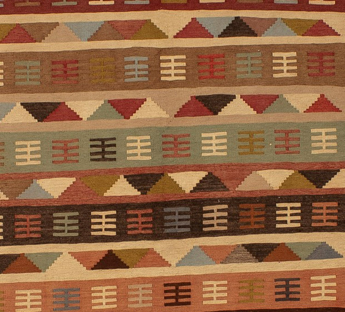 Kelim-tæppe - orientalsk - 191 x 125 cm - brun