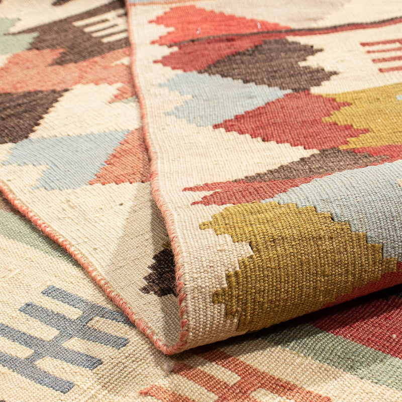 Kelim-tæppe - orientalsk - 191 x 125 cm - brun