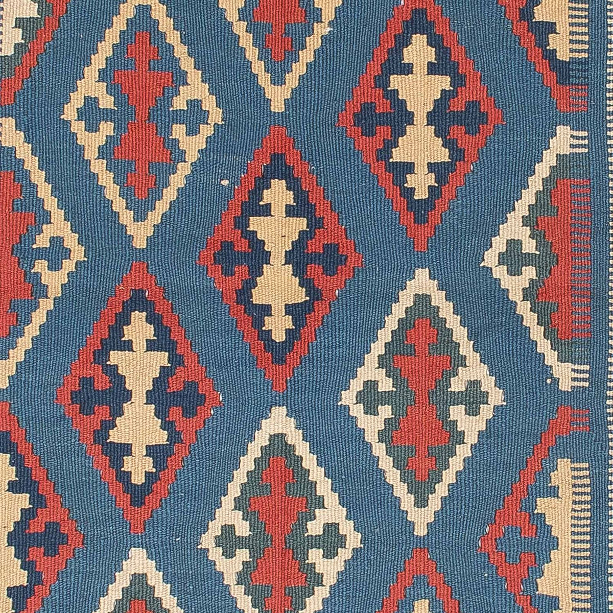 Kelim-tæppe - orientalsk - 168 x 114 cm - blå