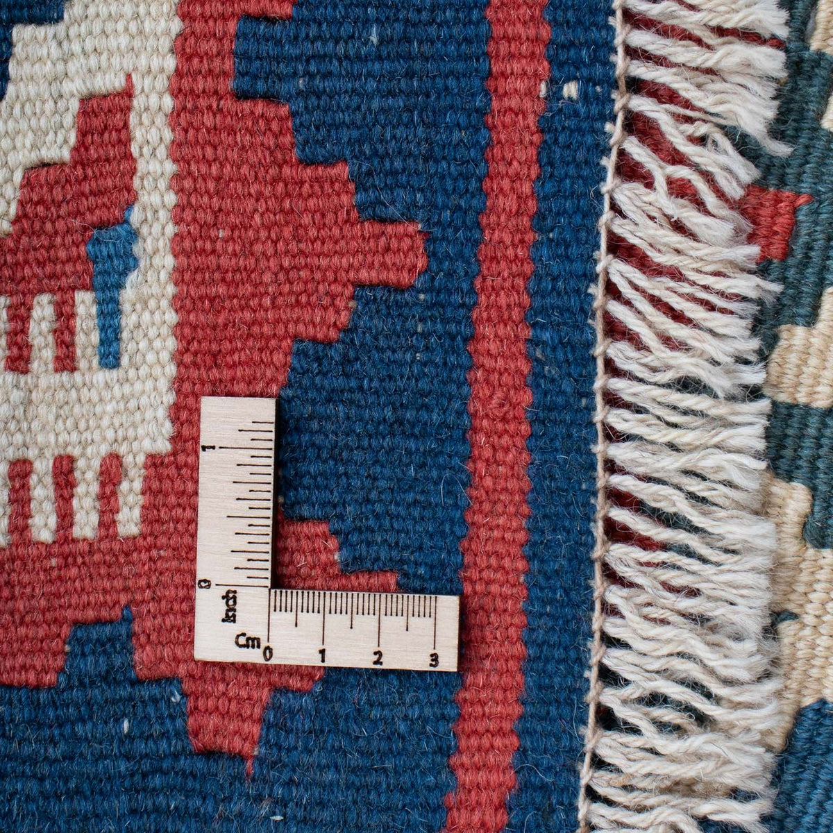 Kelim-tæppe - orientalsk - 168 x 114 cm - blå