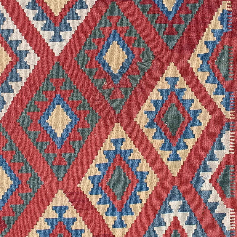 Kelim-tæppe - orientalsk - 186 x 125 cm - mørkerød