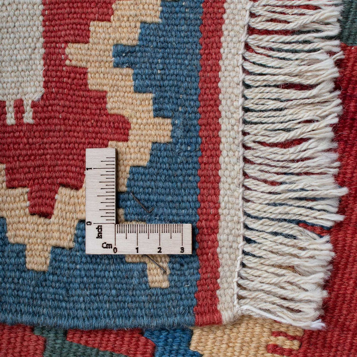 Kelim-tæppe - orientalsk - 186 x 125 cm - mørkerød