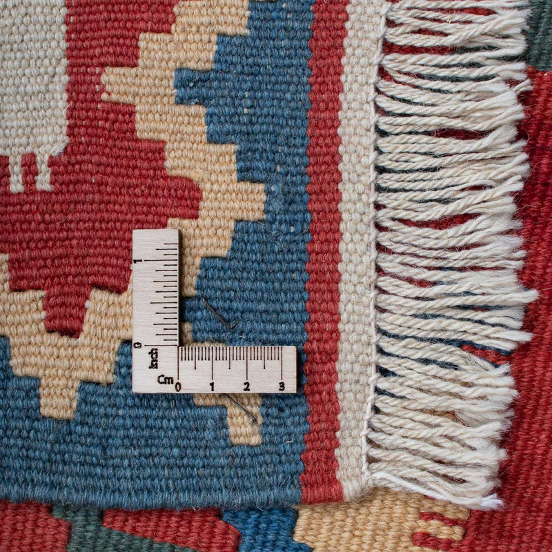 Kelim-tæppe - orientalsk - 186 x 125 cm - mørkerød