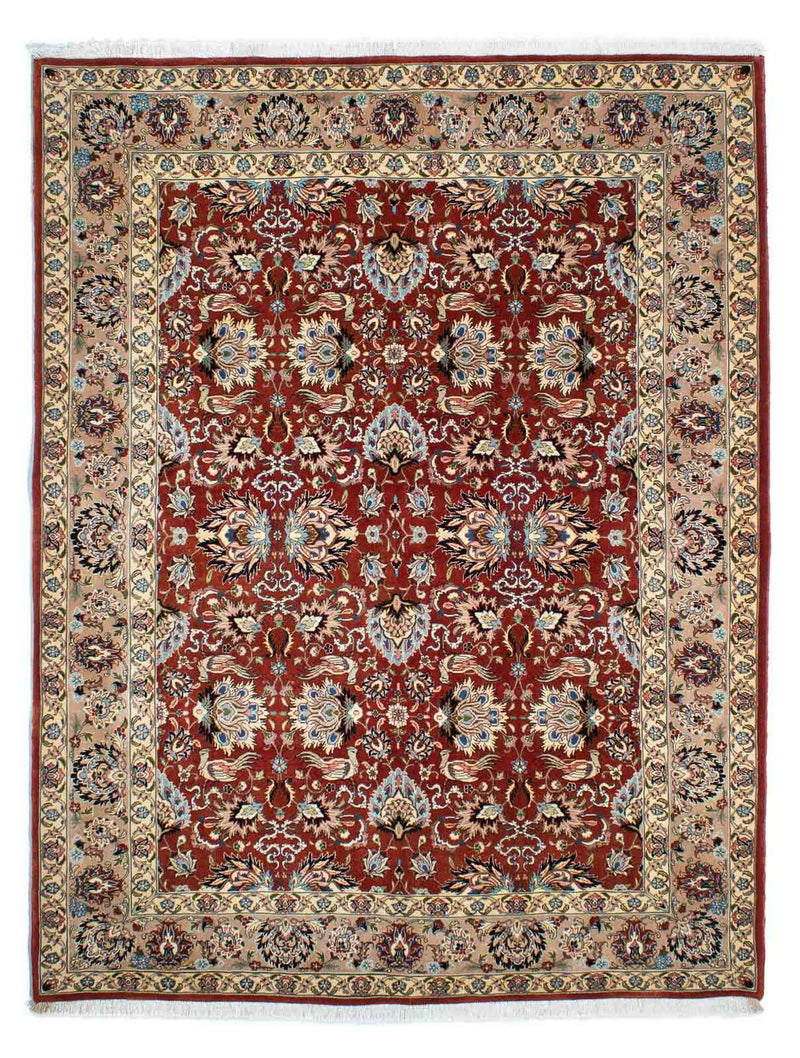 Persisk tæppe - Ghom - 232 x 180 cm - mørkerød