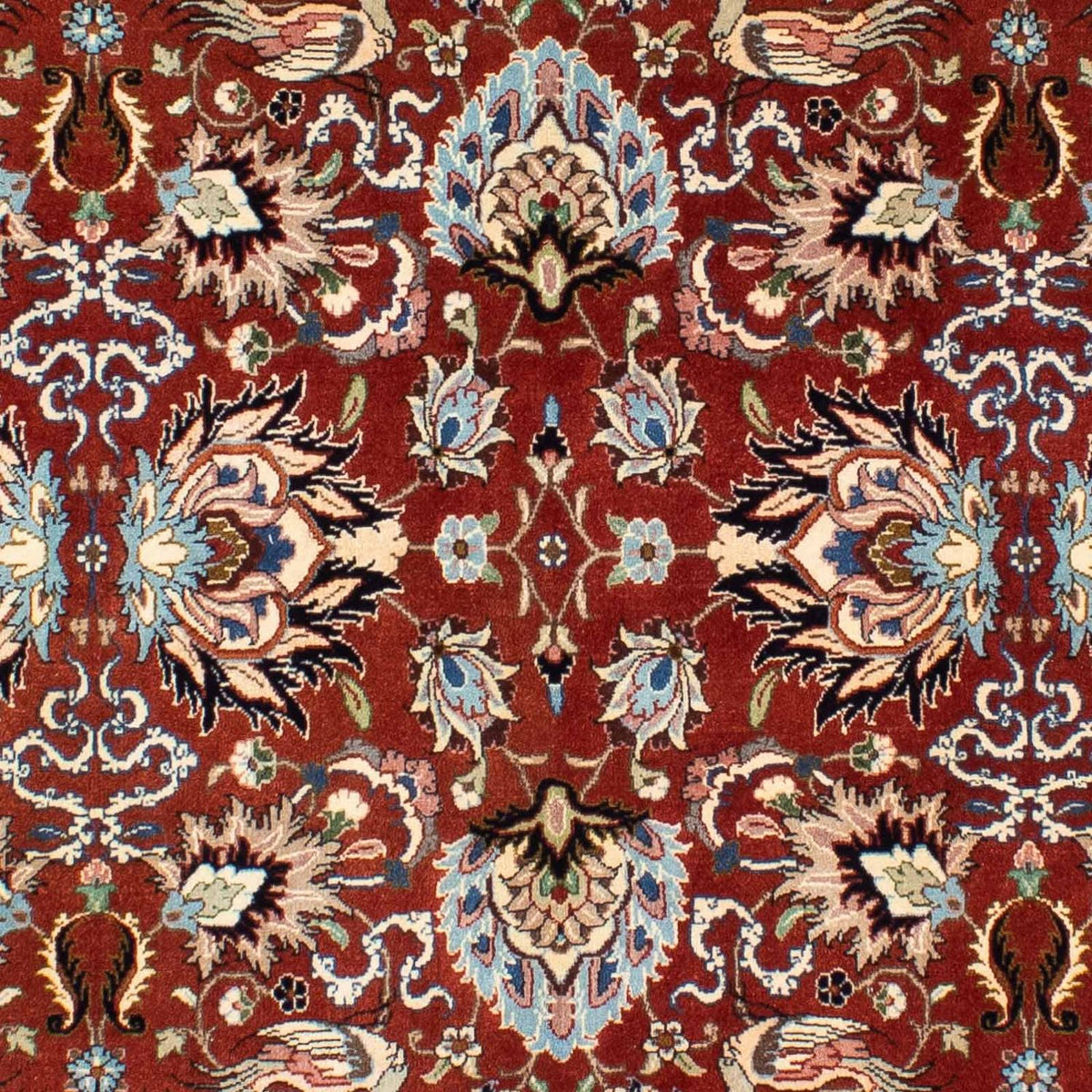 Persisk tæppe - Ghom - 232 x 180 cm - mørkerød