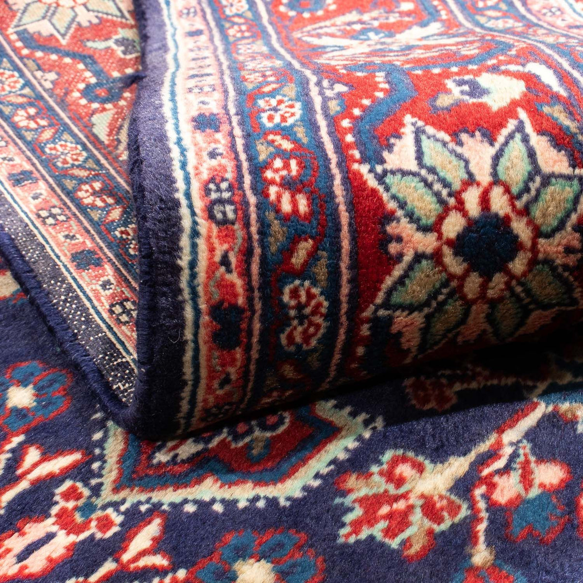 Persisk tæppe - Nomadisk - 211 x 132 cm - mørkeblå