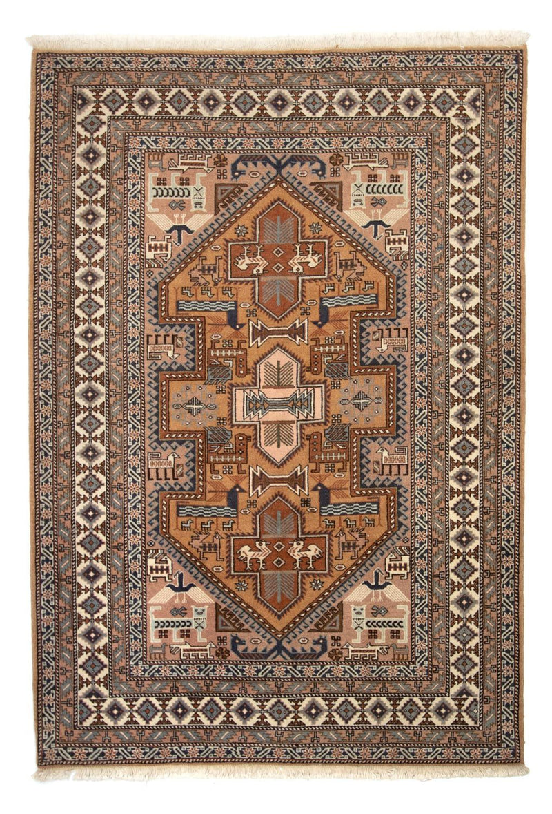 Persisk tæppe - Nomadisk - 197 x 144 cm - lys brun