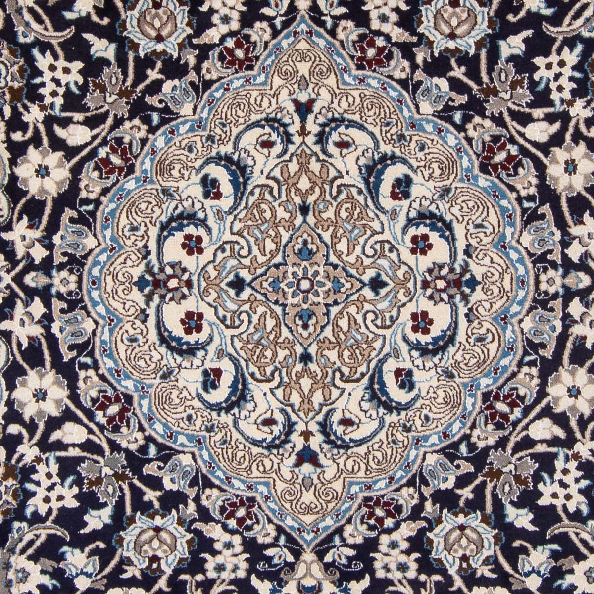 Persisk tæppe - Nain - 350 x 243 cm - mørkeblå