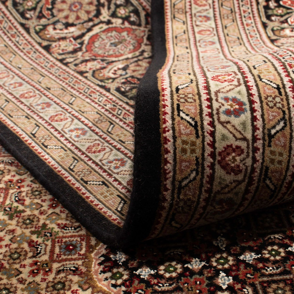 Persisk tæppe - Tabriz - 253 x 246 cm - mørkeblå