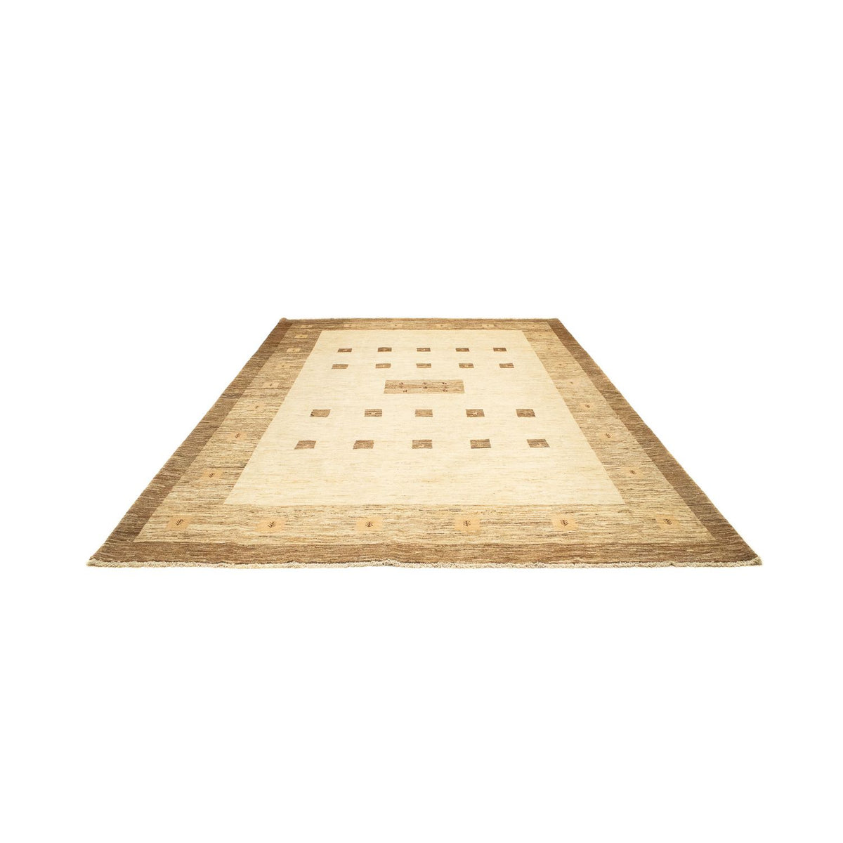 Gabbeh Tæppe - Loribaft Persisk - 345 x 247 cm - beige
