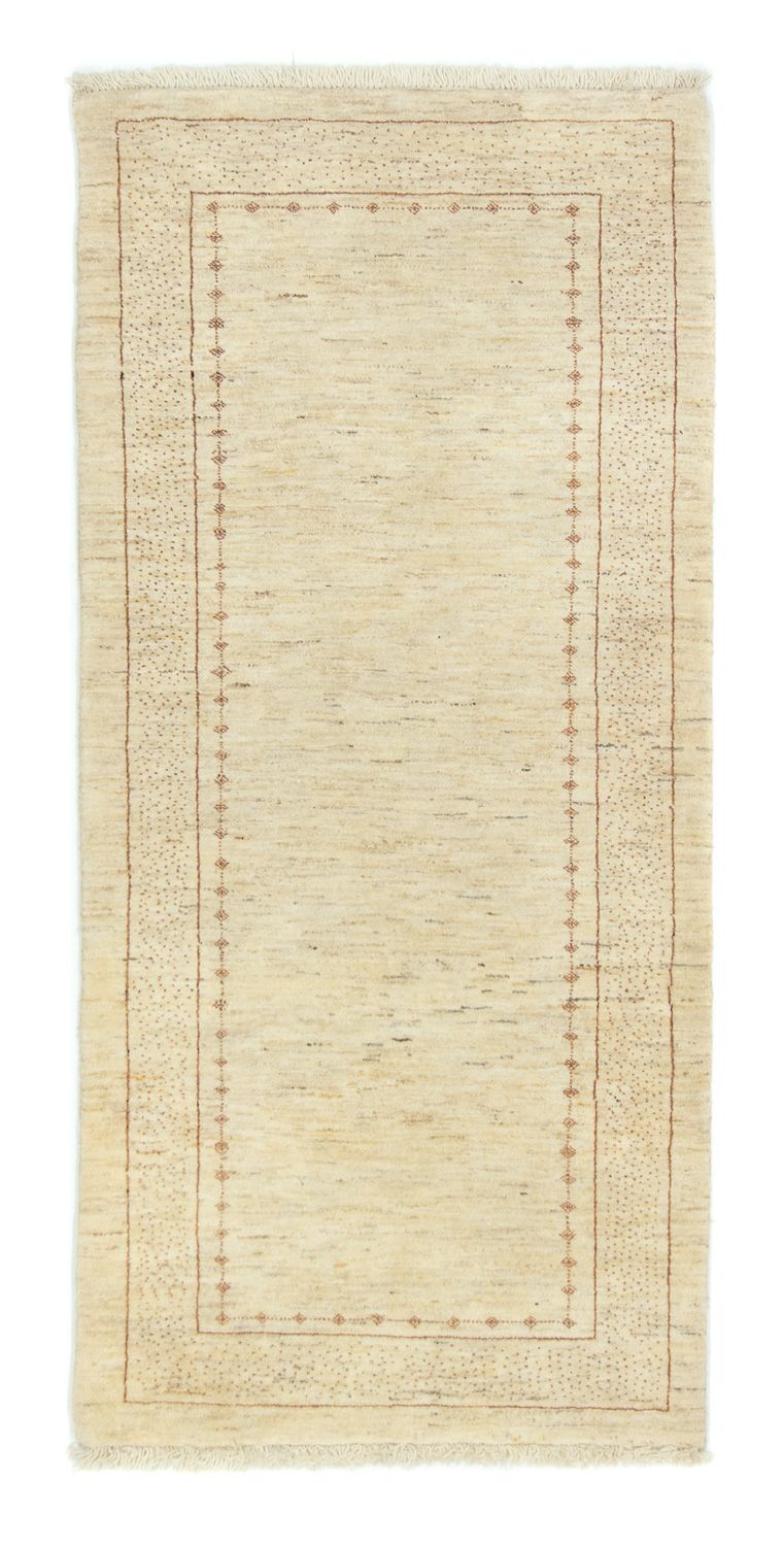 Løber Gabbeh Tæppe - Loribaft Persisk - 185 x 85 cm - beige