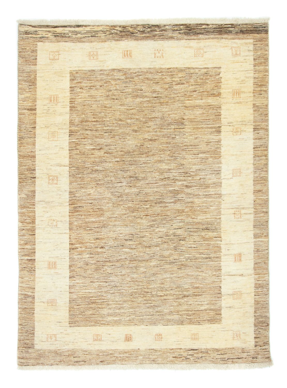 Gabbeh Tæppe - Loribaft Persisk - 194 x 141 cm - beige