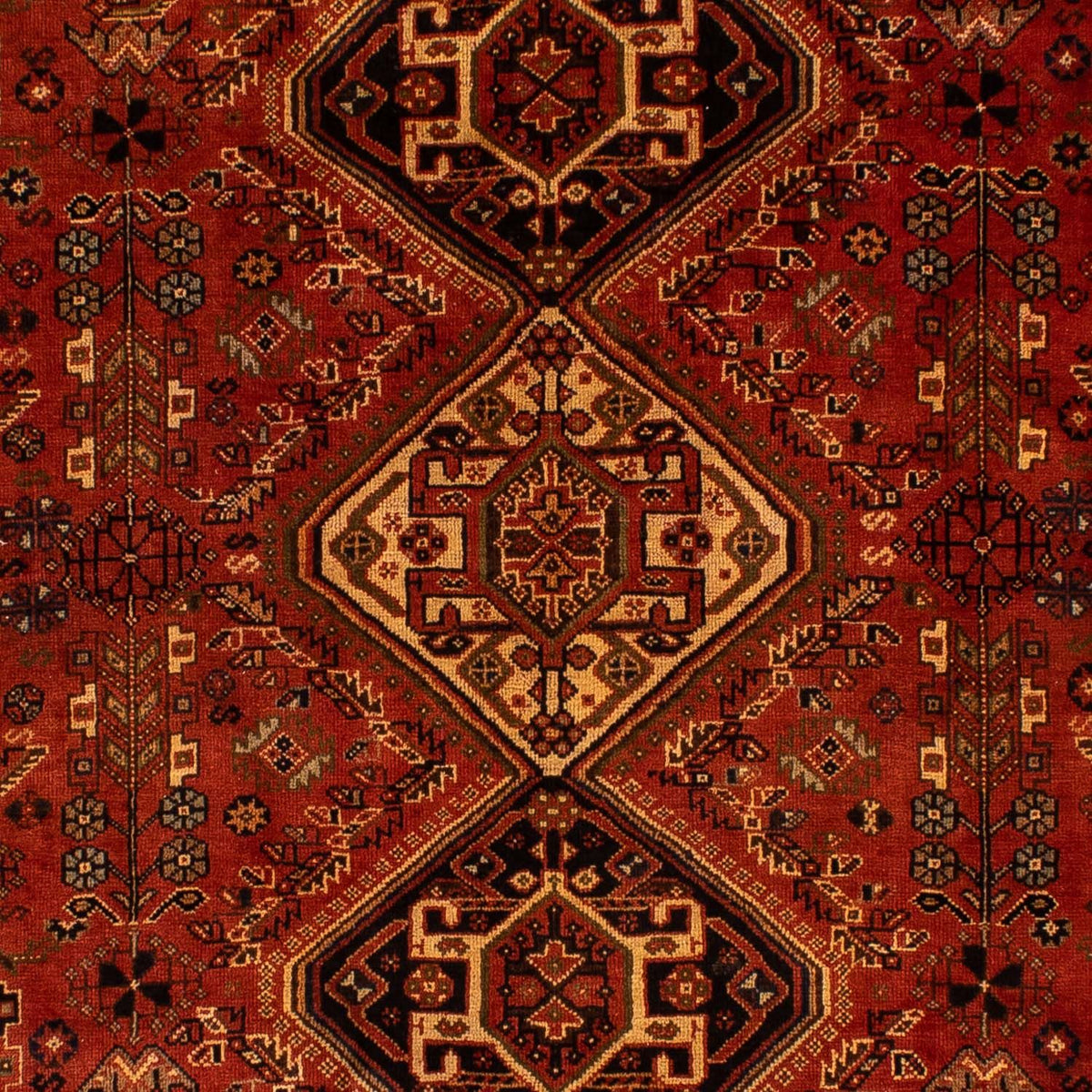 Persisk tæppe - Nomadisk - 290 x 185 cm - mørkerød