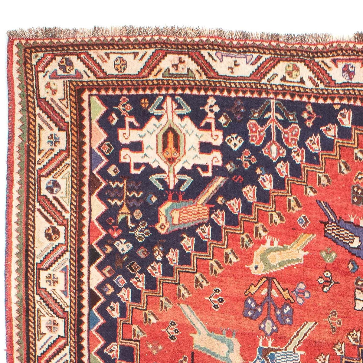 Persisk tæppe - Nomadisk - 257 x 205 cm - rød