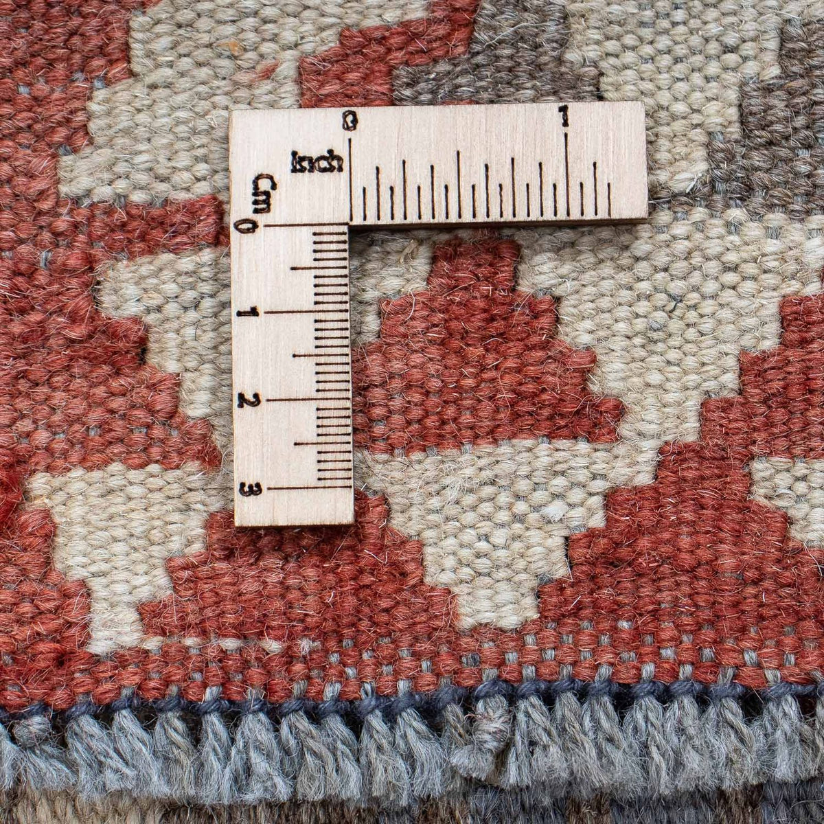 Løber Kelim Carpet - Splash - 200 x 65 cm - rød