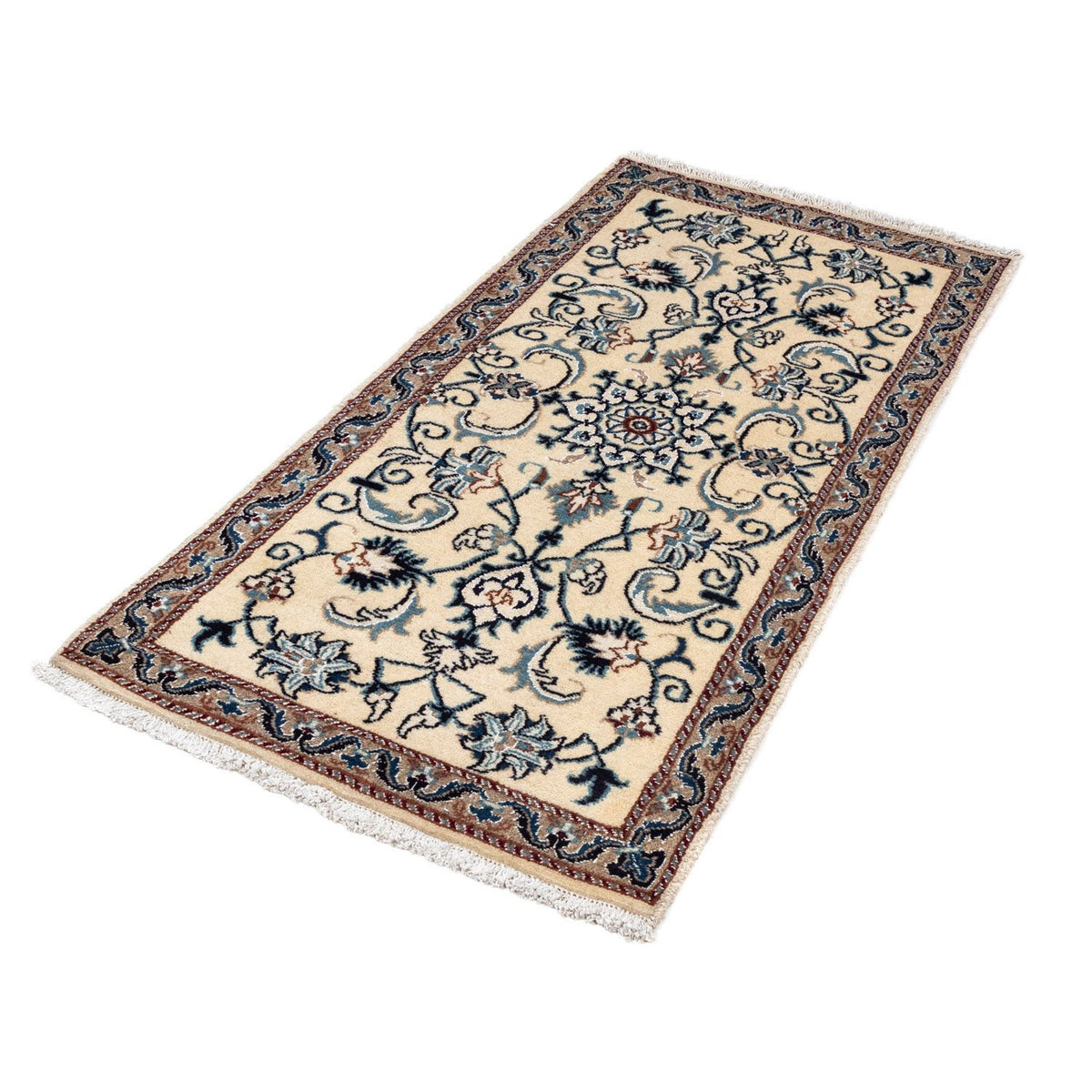 Persisk tæppe - Nain - 138 x 66 cm - beige