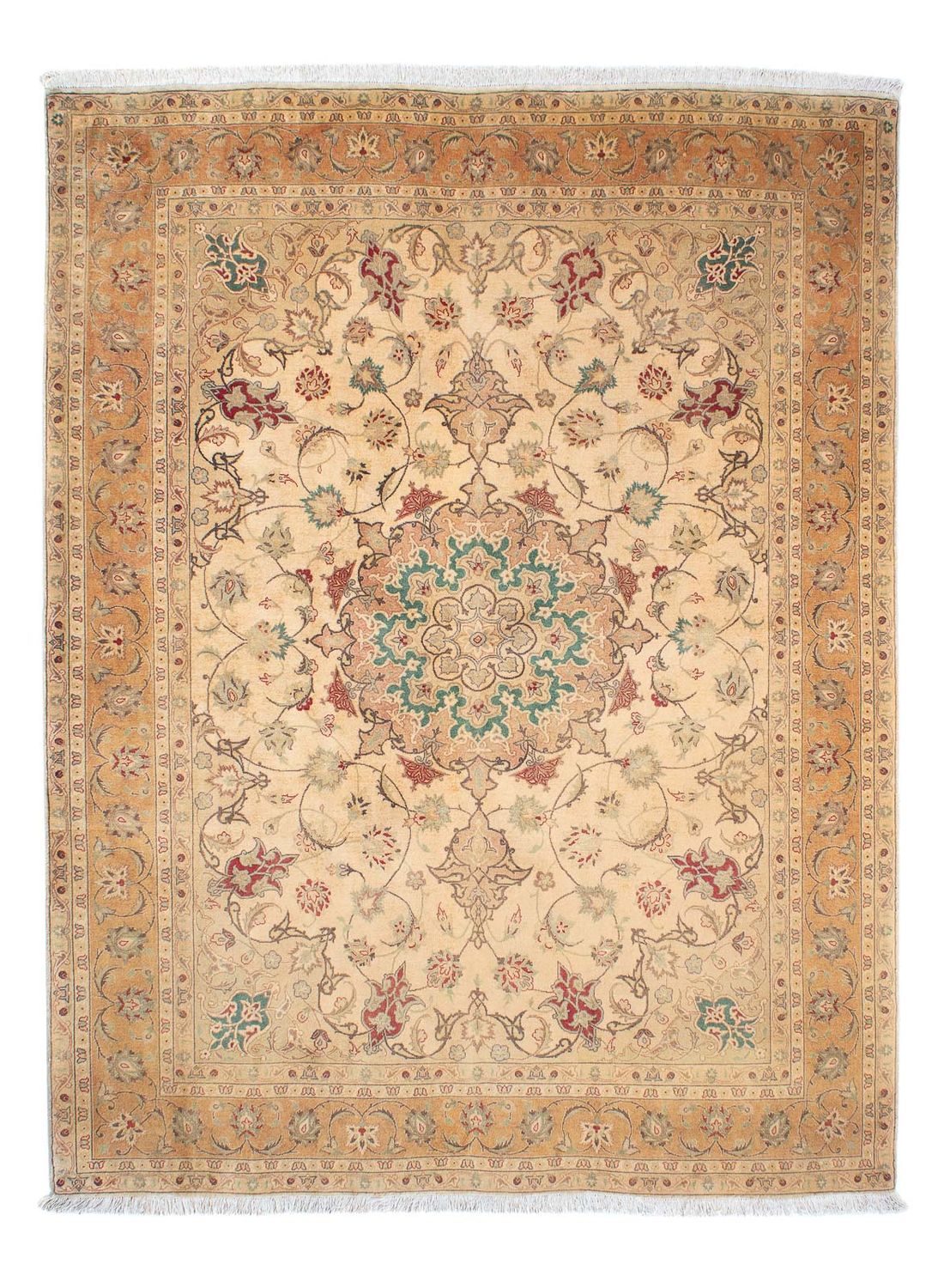 Persisk tæppe - Tabriz - Royal - 203 x 156 cm - lys brun