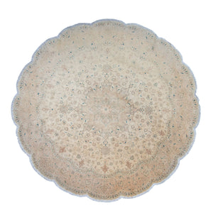 Persisk tæppe - Tabriz - Royal rundt  - 285 x 285 cm - beige
