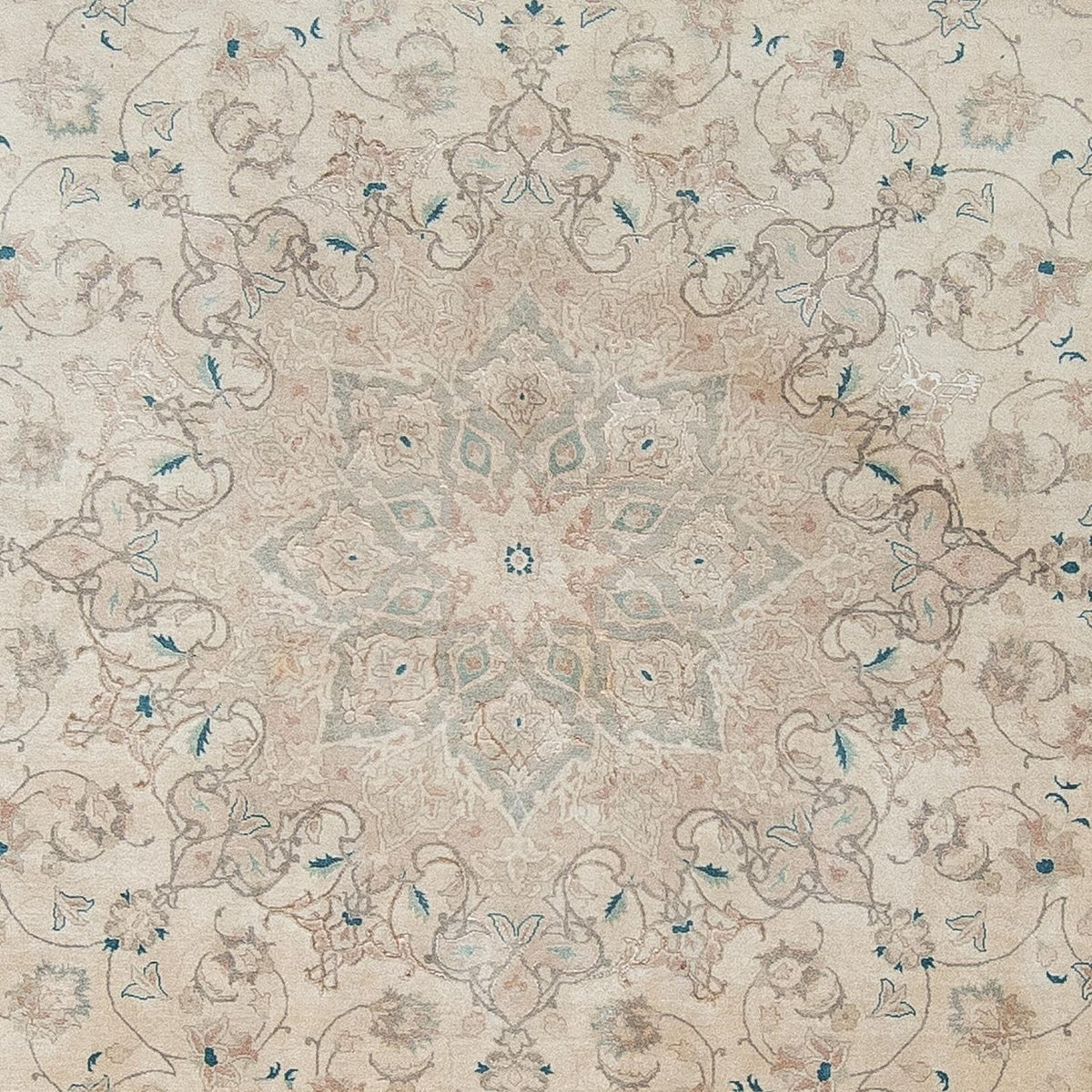 Persisk tæppe - Tabriz - Royal rundt  - 285 x 285 cm - beige