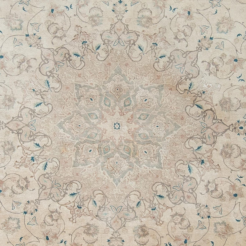 Persisk tæppe - Tabriz - Royal rundt  - 285 x 285 cm - beige