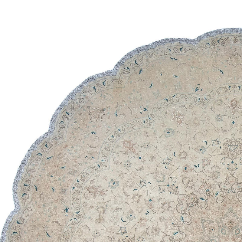 Persisk tæppe - Tabriz - Royal rundt  - 285 x 285 cm - beige