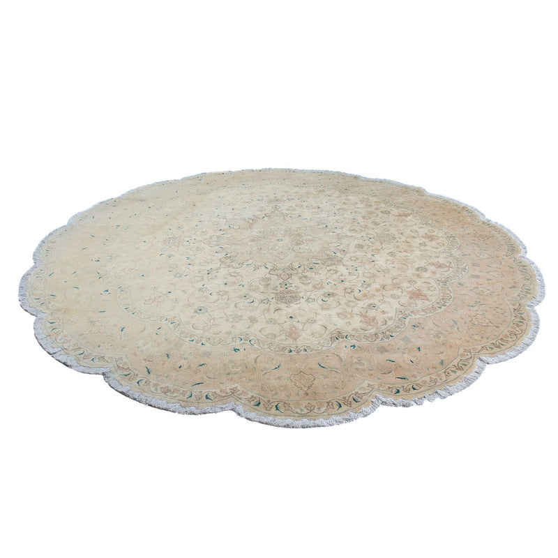 Persisk tæppe - Tabriz - Royal rundt  - 285 x 285 cm - beige