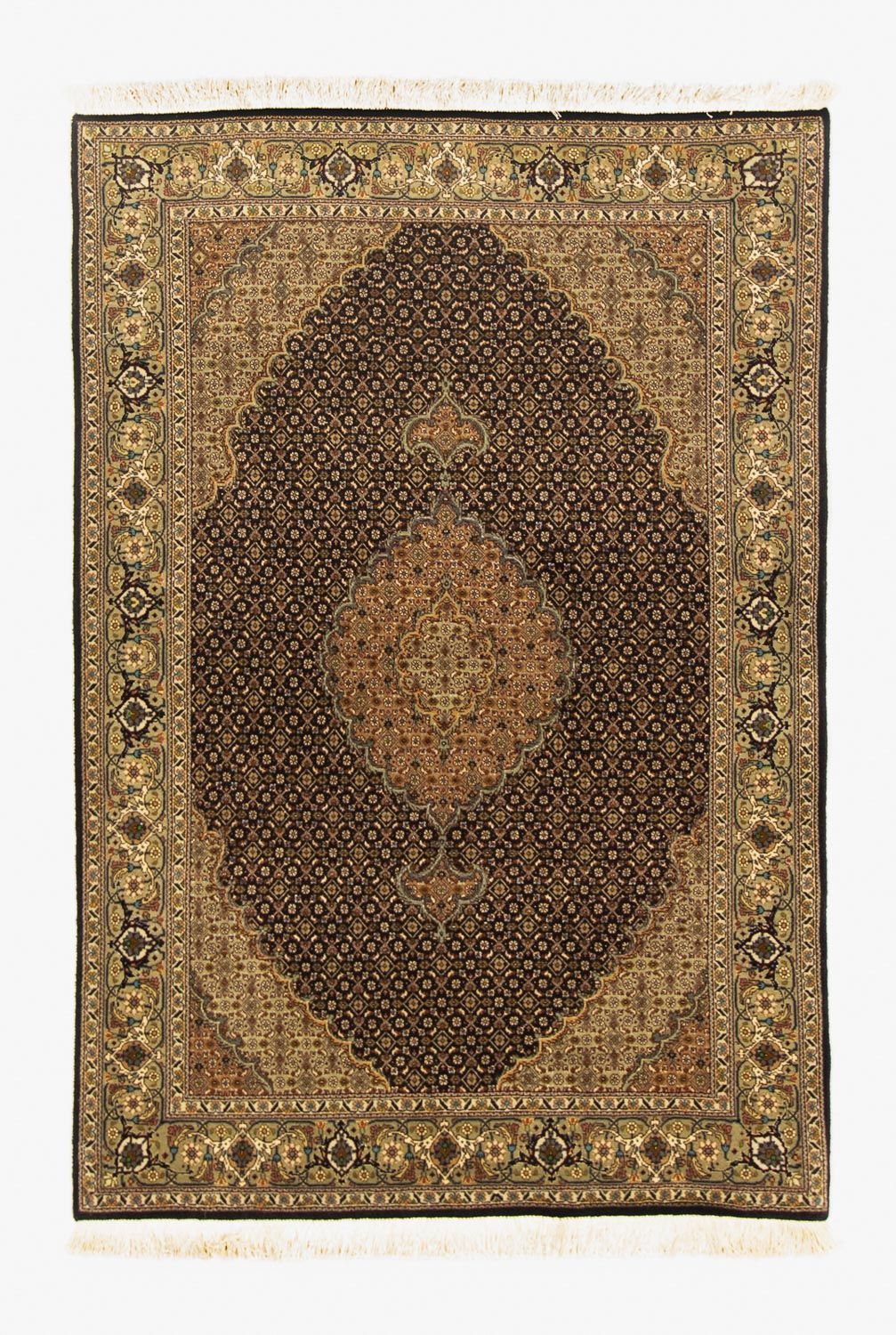 Persisk tæppe - Tabriz - Royal - 153 x 105 cm - mørkeblå