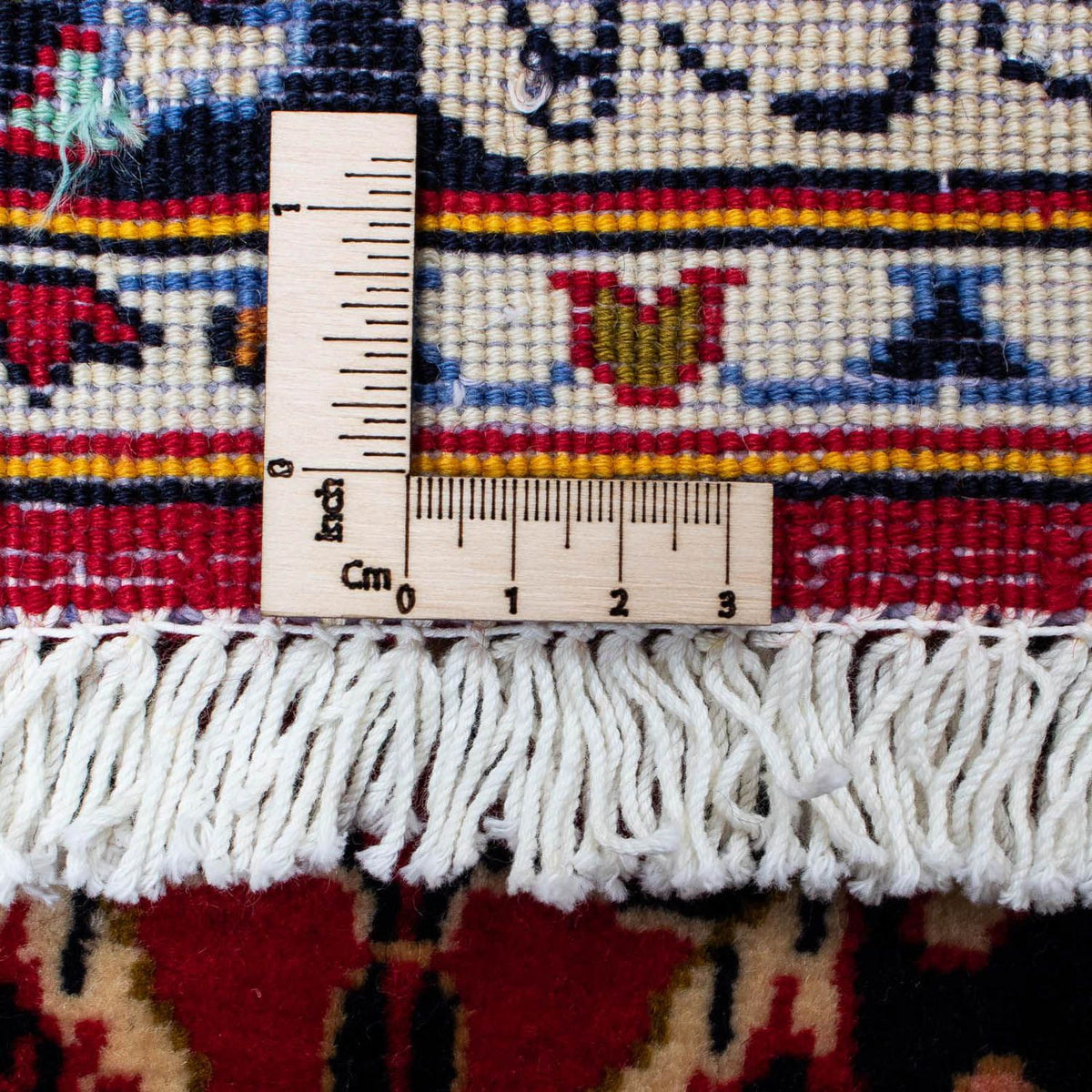 Persisk tæppe - Keshan - 129 x 71 cm - mørkerød
