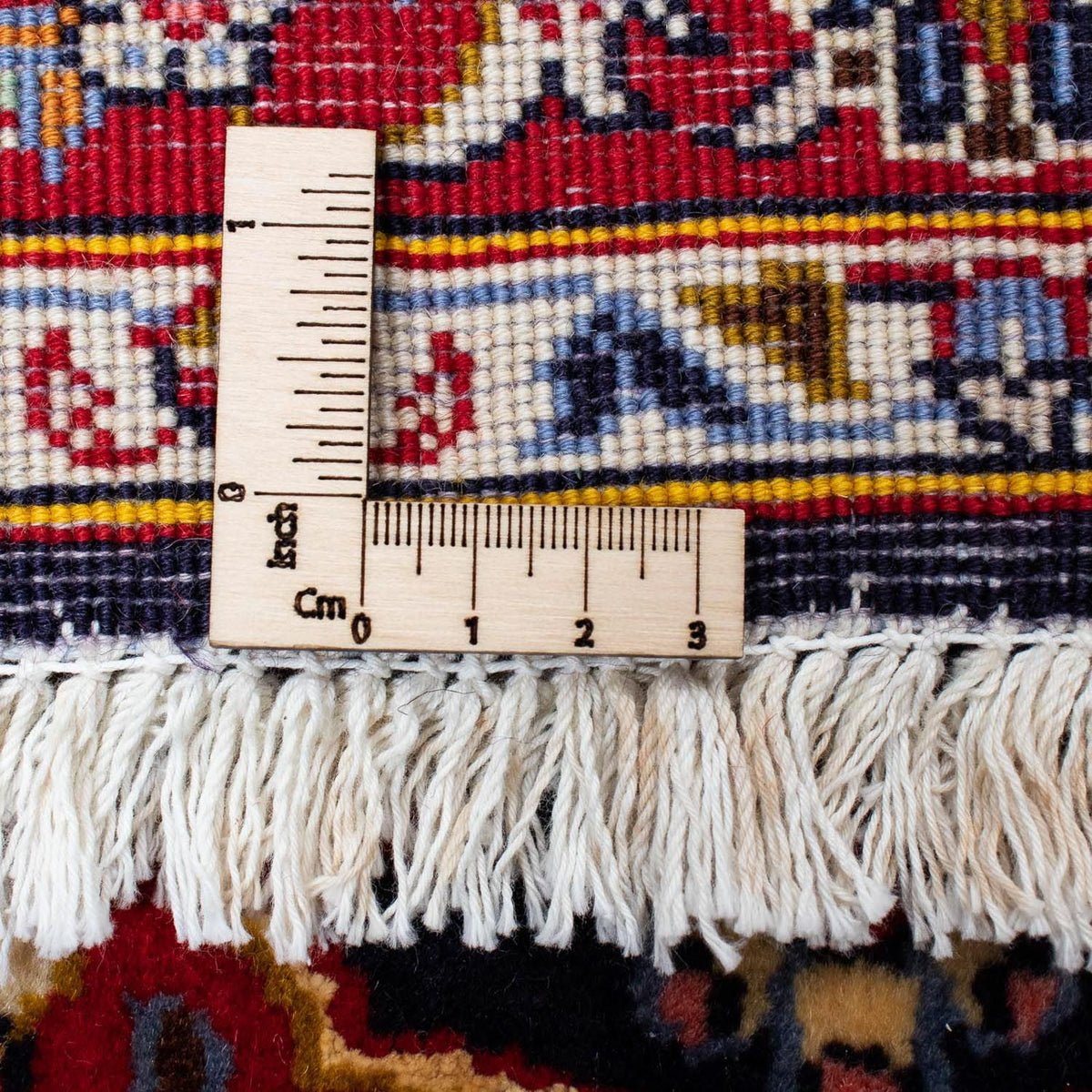 Persisk tæppe - Keshan - 113 x 78 cm - mørkeblå