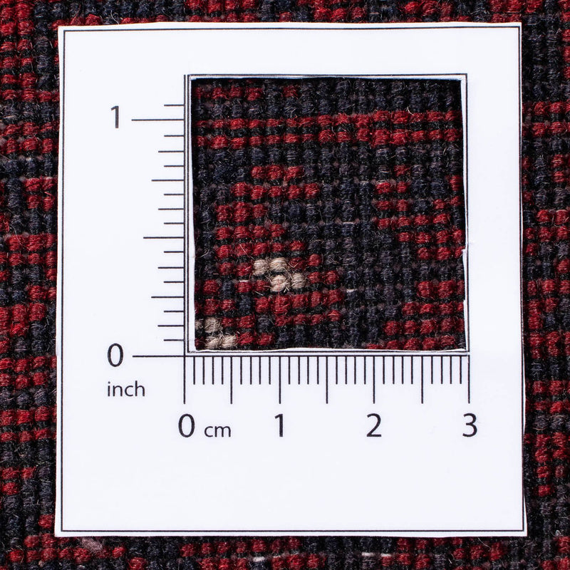 Turkaman-tæppe - 237 x 156 cm - mørkerød