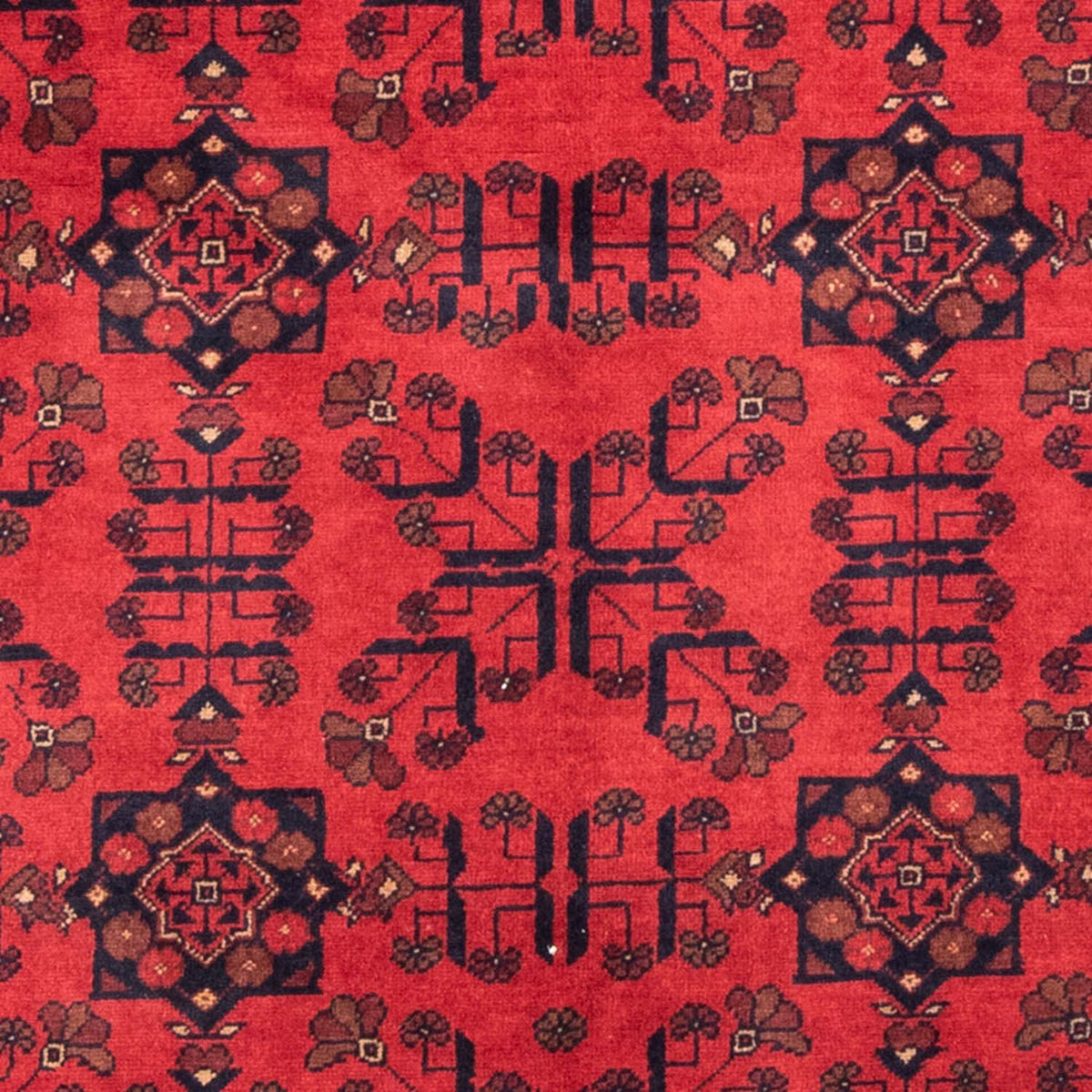 Afghansk tæppe - Kunduz - 184 x 127 cm - rød