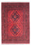 Afghansk tæppe - Kunduz - 146 x 104 cm - mørkerød