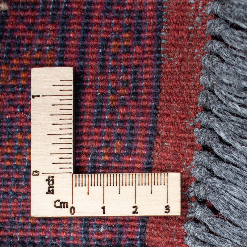 Løber Afghansk tæppe - Kunduz - 298 x 83 cm - mørkerød