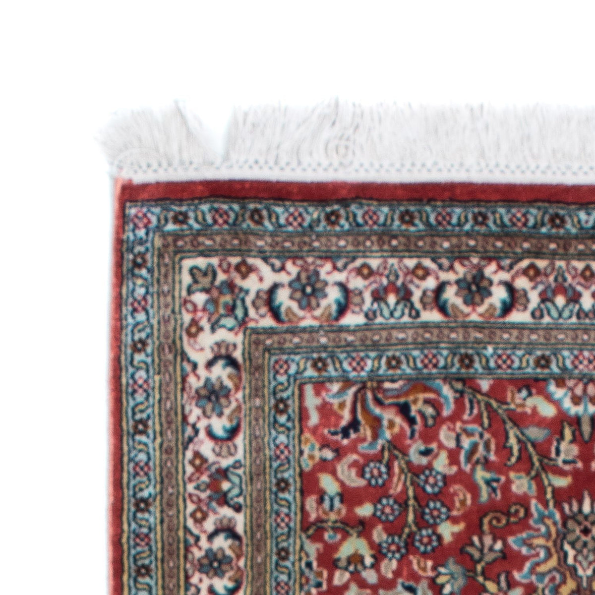 Løber Silketæppe - Kashmir Silk - 179 x 64 cm - mørkerød