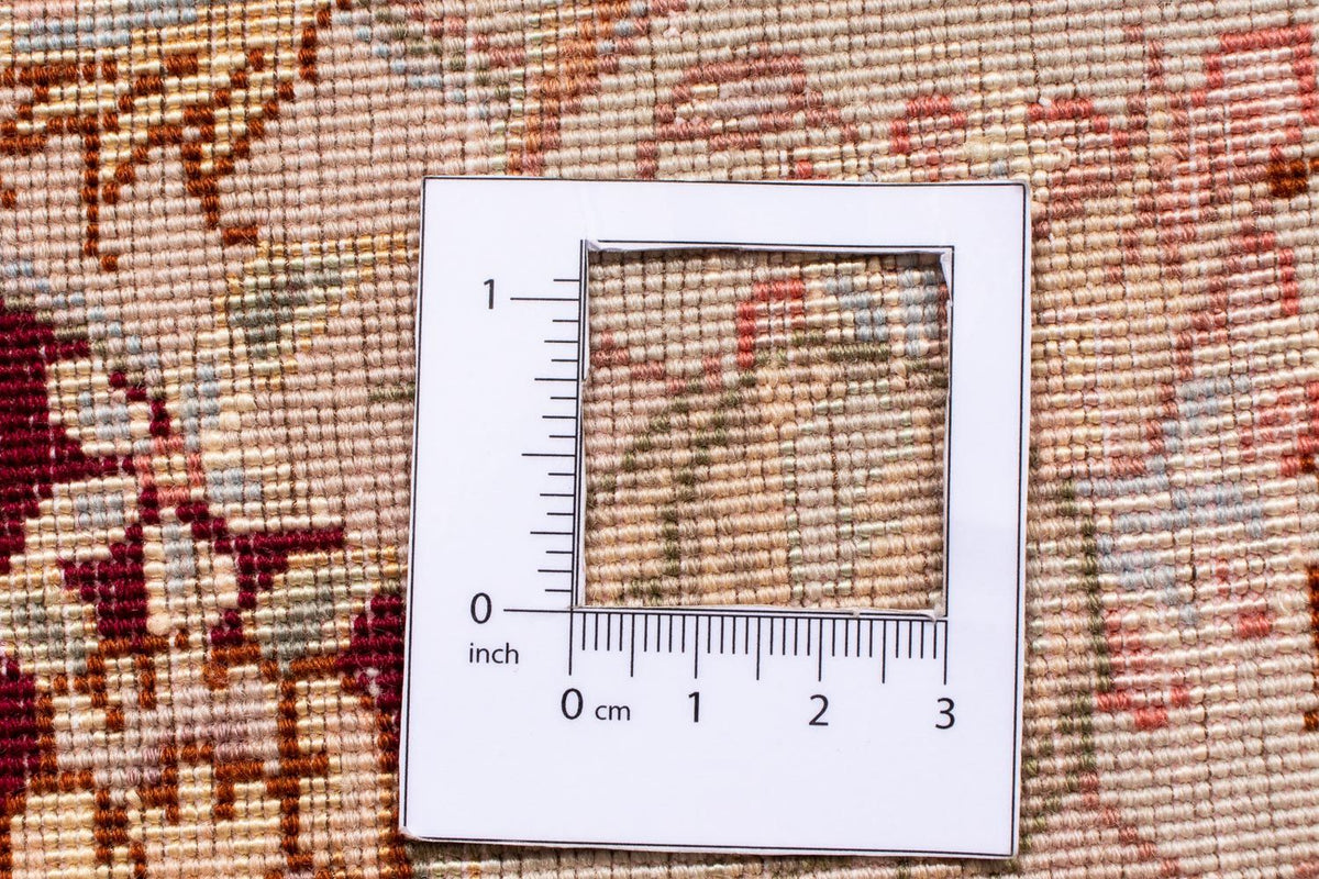 Persisk tæppe - Tabriz - Royal rundt  - 150 x 150 cm - mørkerød