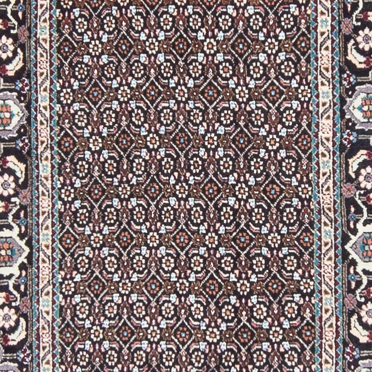 Løber Persisk tæppe - Tabriz - 388 x 77 cm - grå