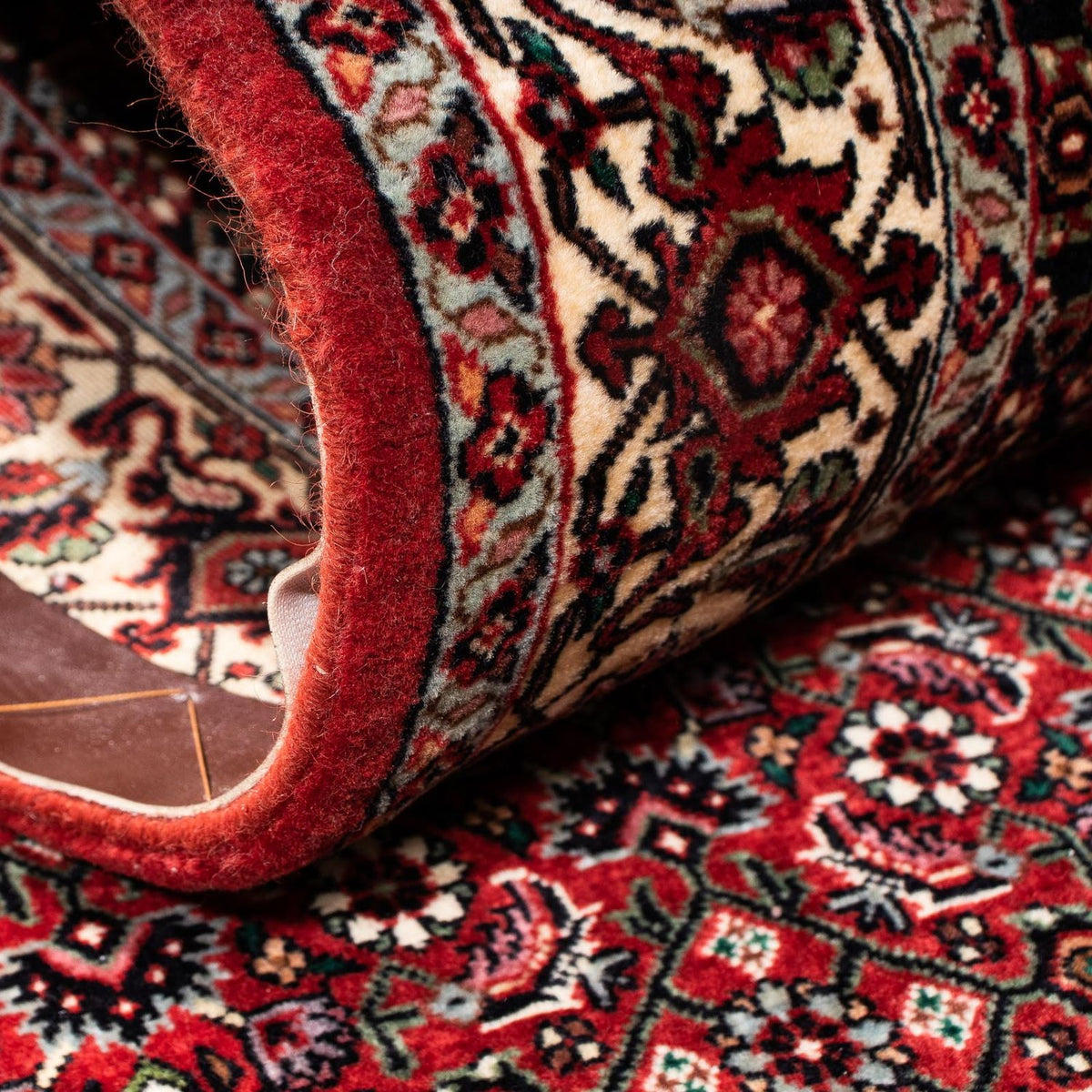 Løber Persisk tæppe - Bijar - 209 x 74 cm - mørkerød