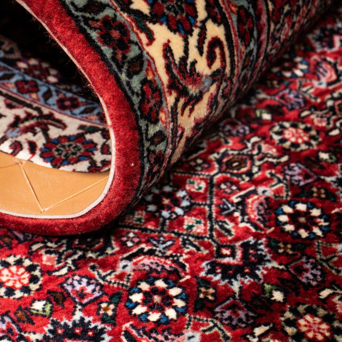 Løber Persisk tæppe - Bijar - 198 x 74 cm - mørkerød