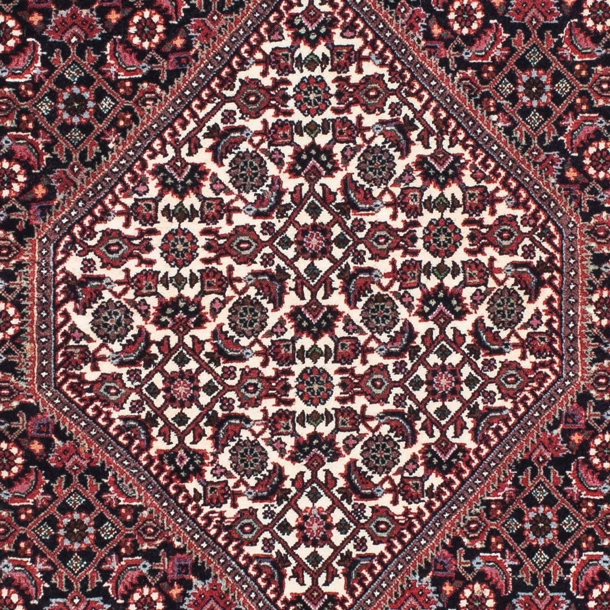 Løber Persisk tæppe - Bijar - 214 x 73 cm - mørkeblå