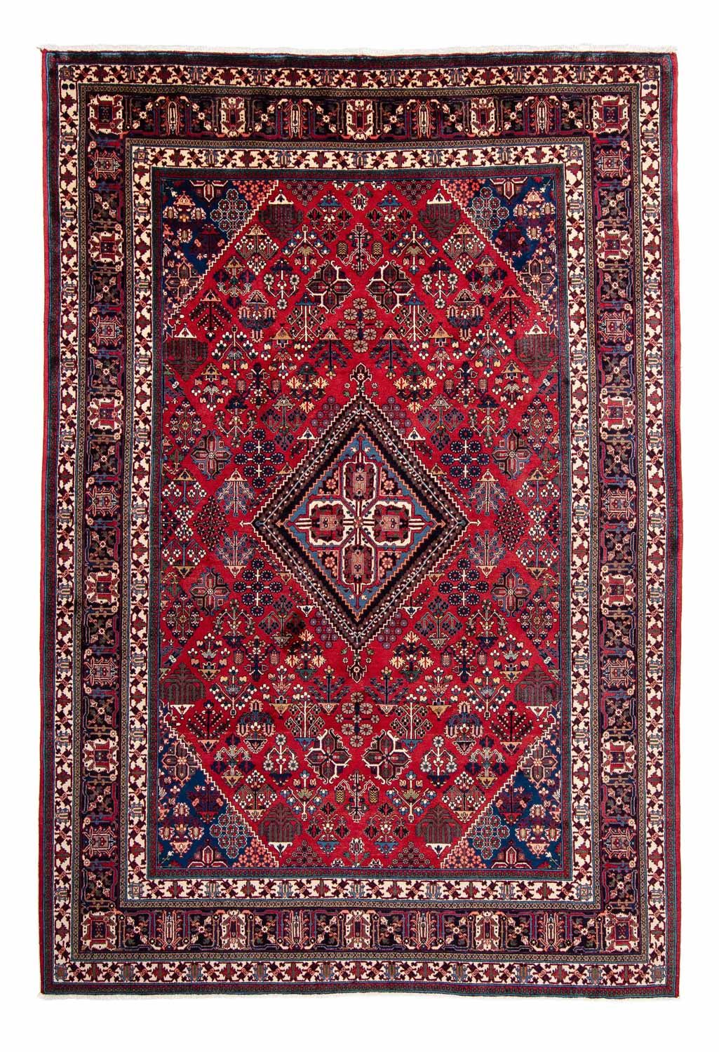 Persisk tæppe - Nomadisk - 343 x 235 cm - mørkerød