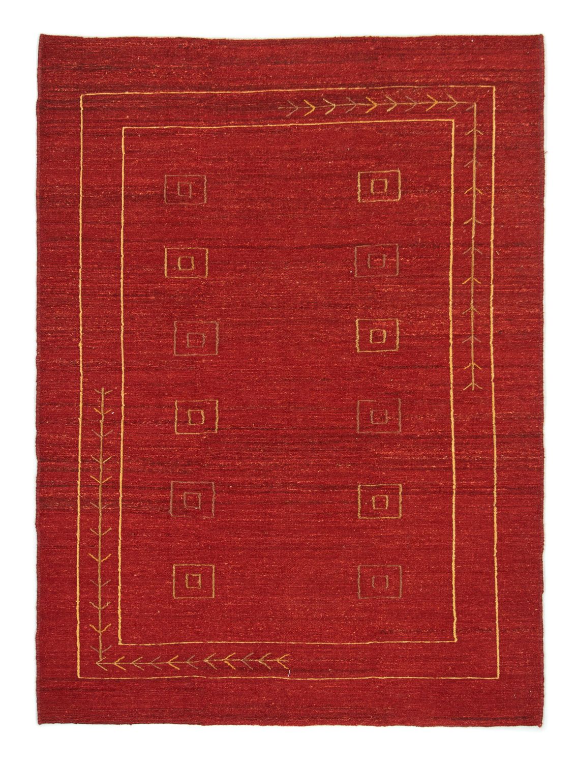 Gabbeh-tæppe - Persisk - 196 x 143 cm - rød