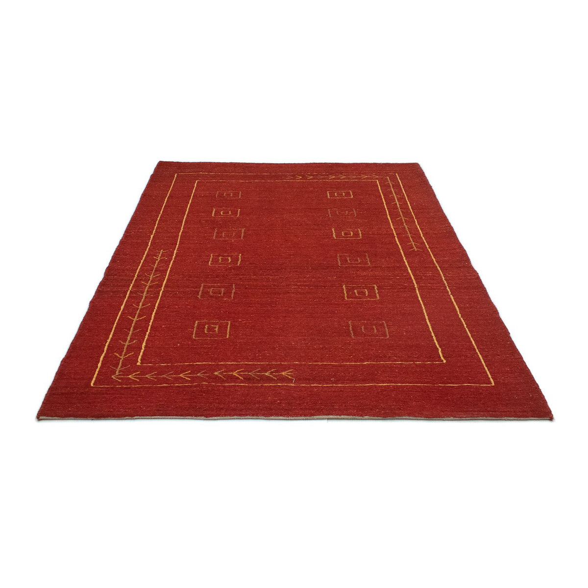 Gabbeh-tæppe - Persisk - 196 x 143 cm - rød
