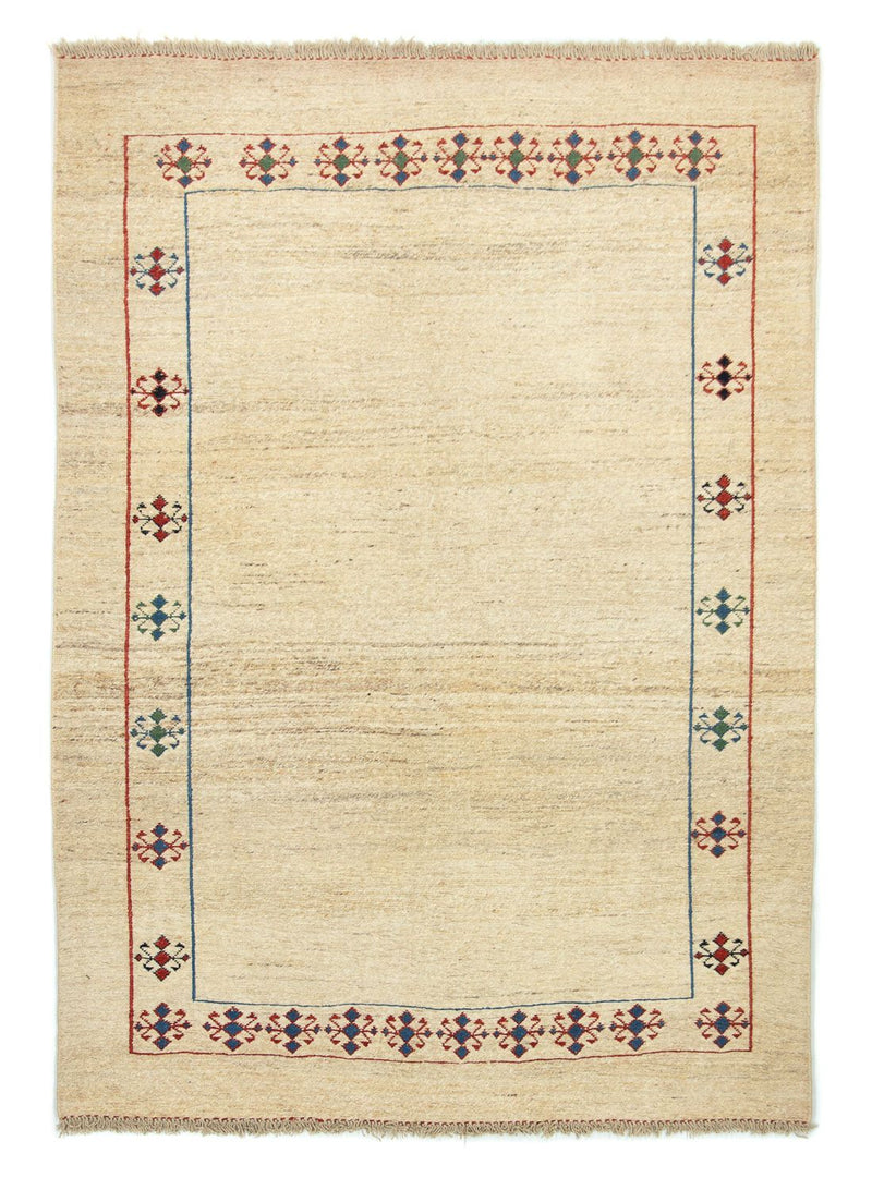 Gabbeh-tæppe - Persisk - 206 x 147 cm - beige