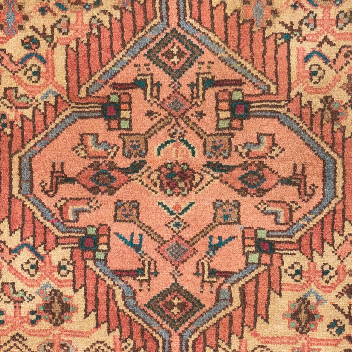 Persisk tæppe - Nomadisk - 130 x 80 cm - lysrød