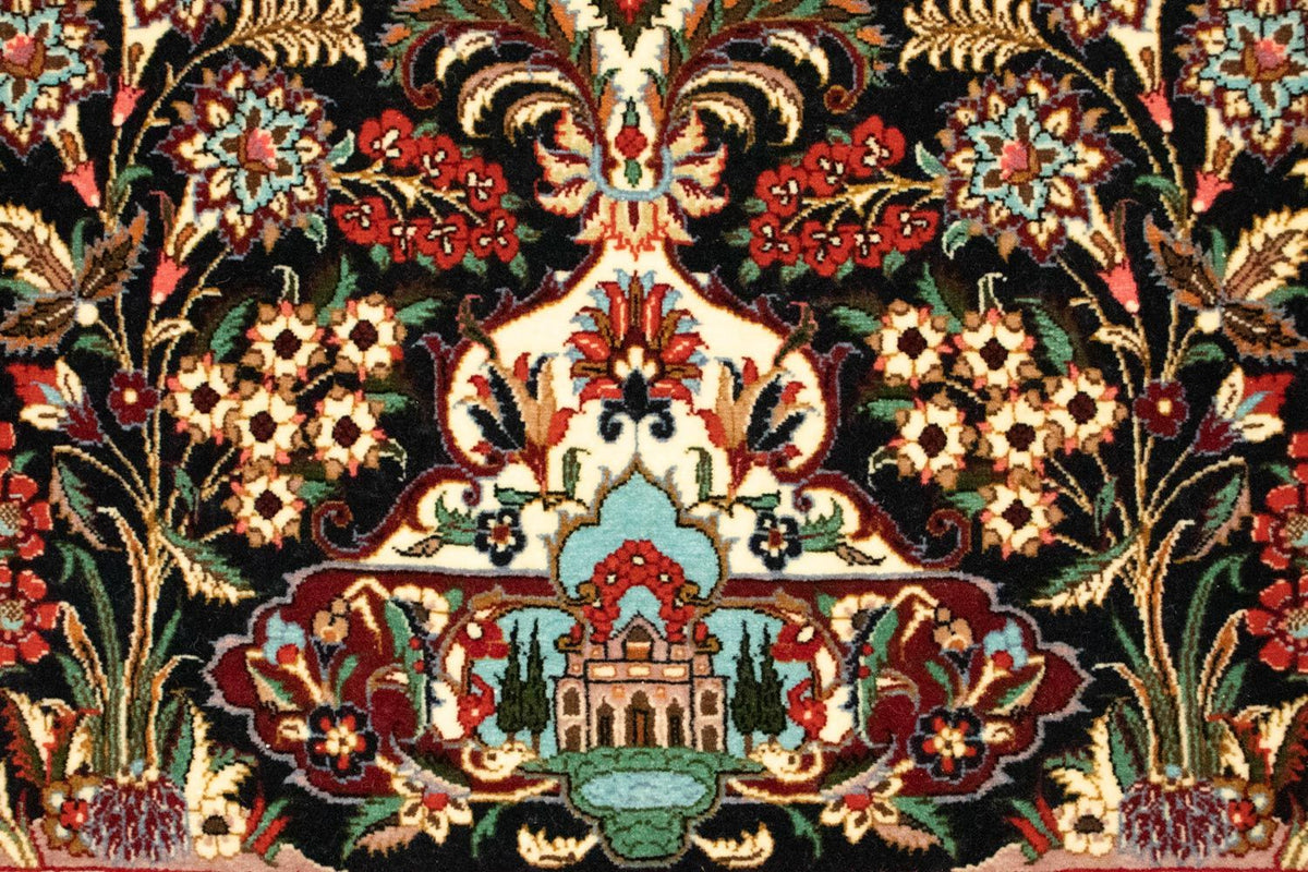 Persisk tæppe - Ghom - 163 x 107 cm - mørkeblå