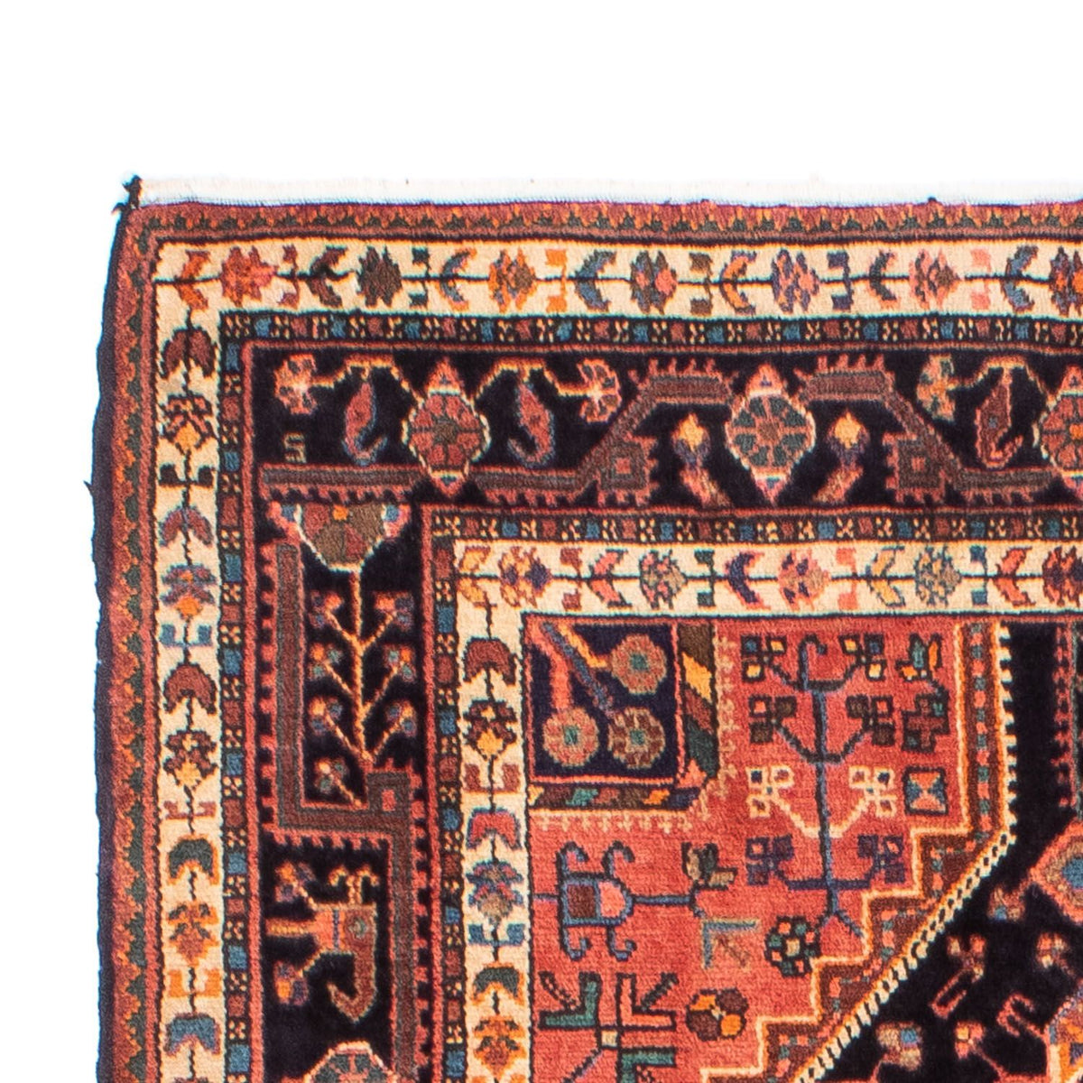 Persisk tæppe - Nomadisk - 220 x 132 cm - mørkeblå